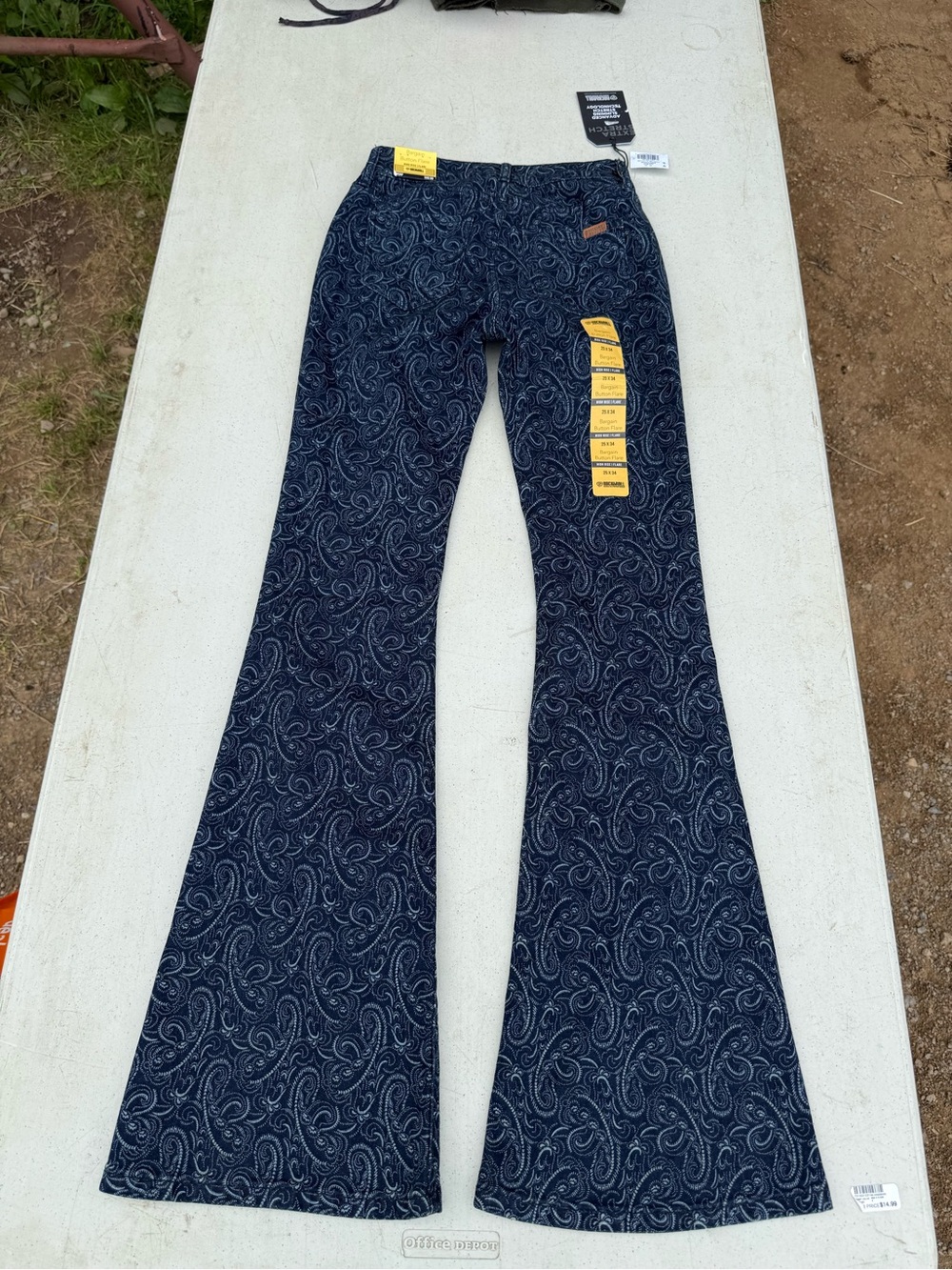 rock&roll denim flare jeans